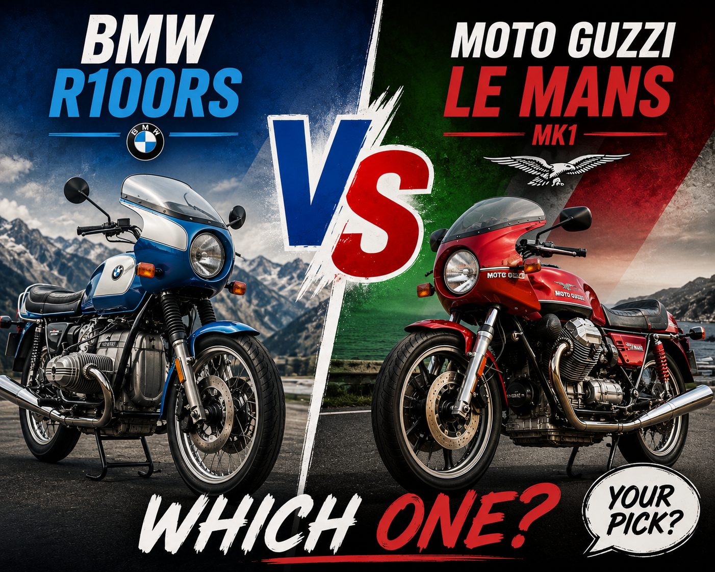 BMW R100RS vs Moto Guzzi Le Mans Mk1