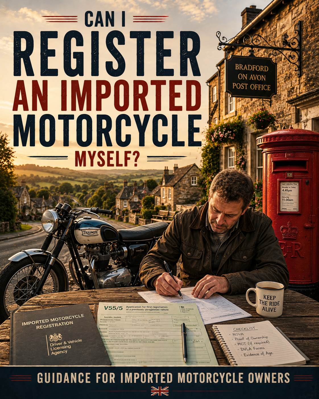 Can I register an imported motorcycle myself