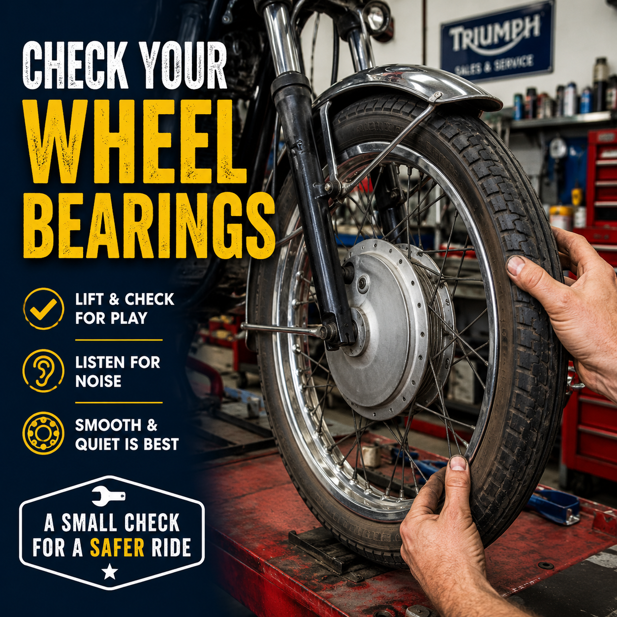 Checking your classic motorcycles wheel bearings