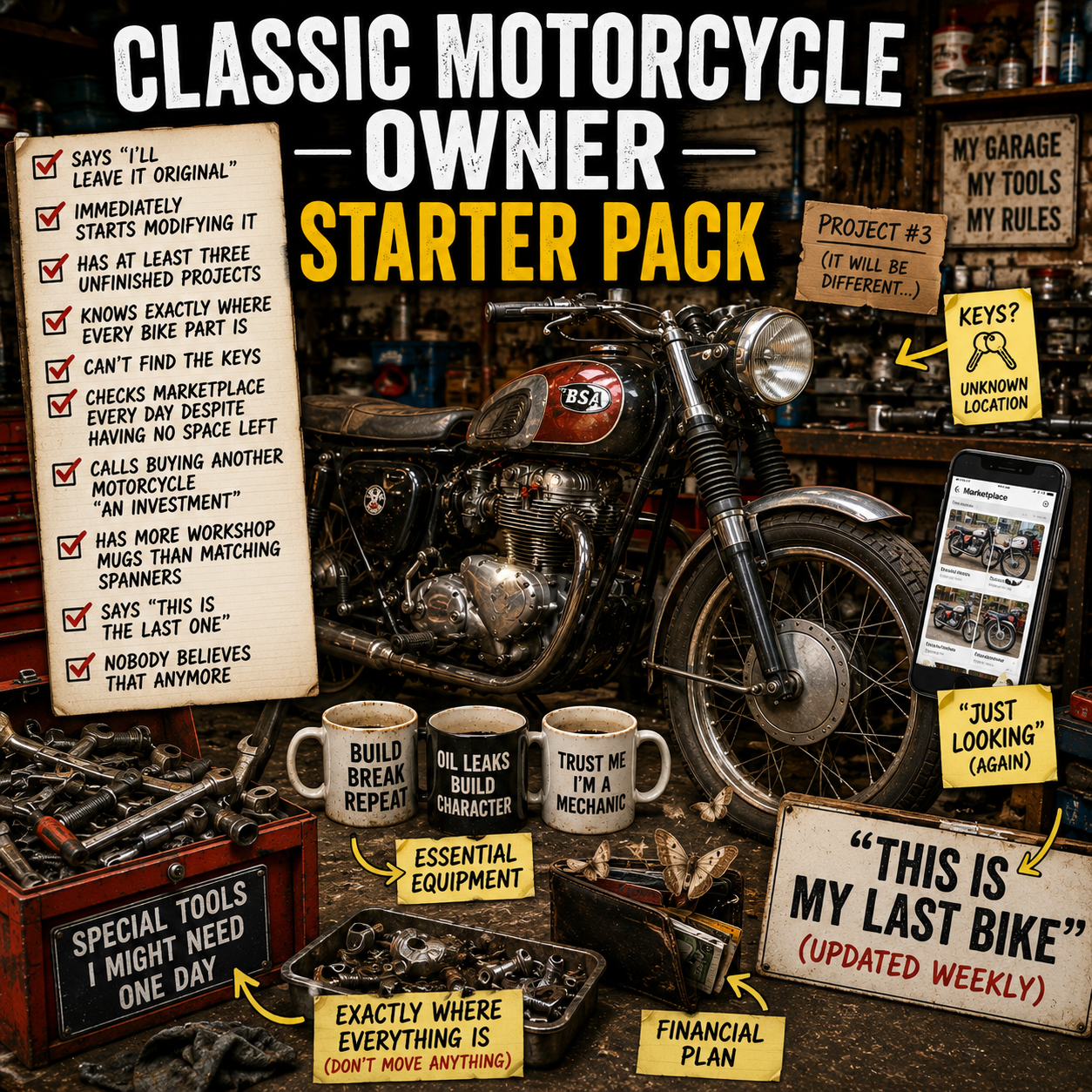 Classic Motorcycle Owner Starter Pack