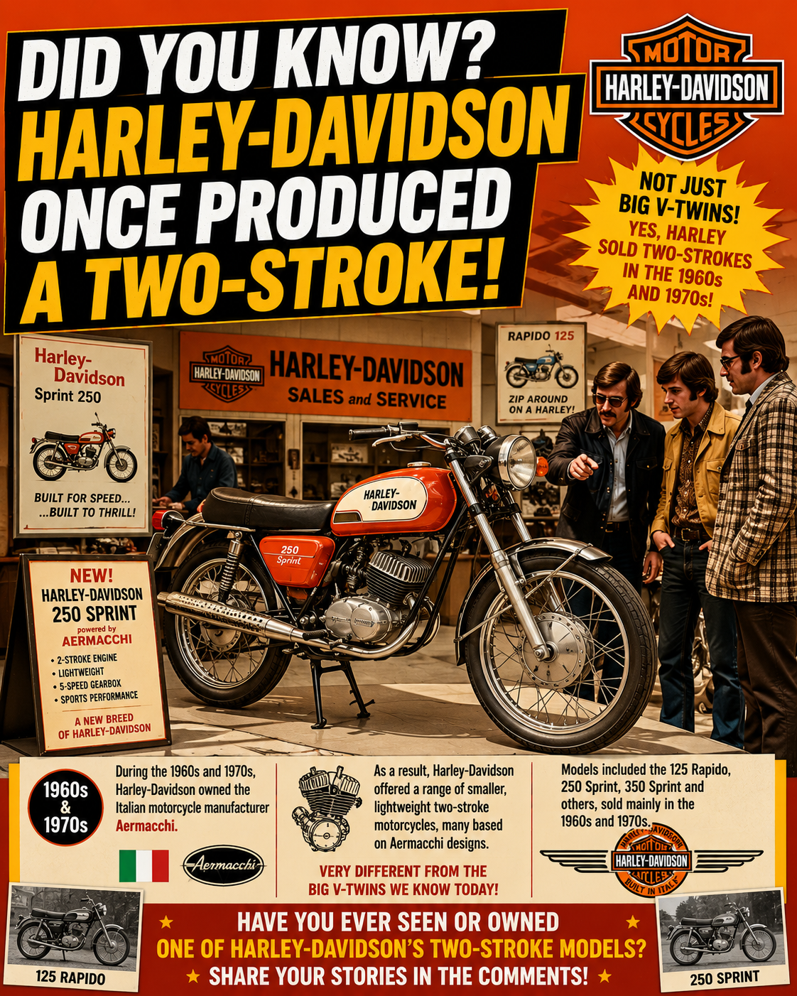Did you know Harley-Davidson once produced a two-stroke?