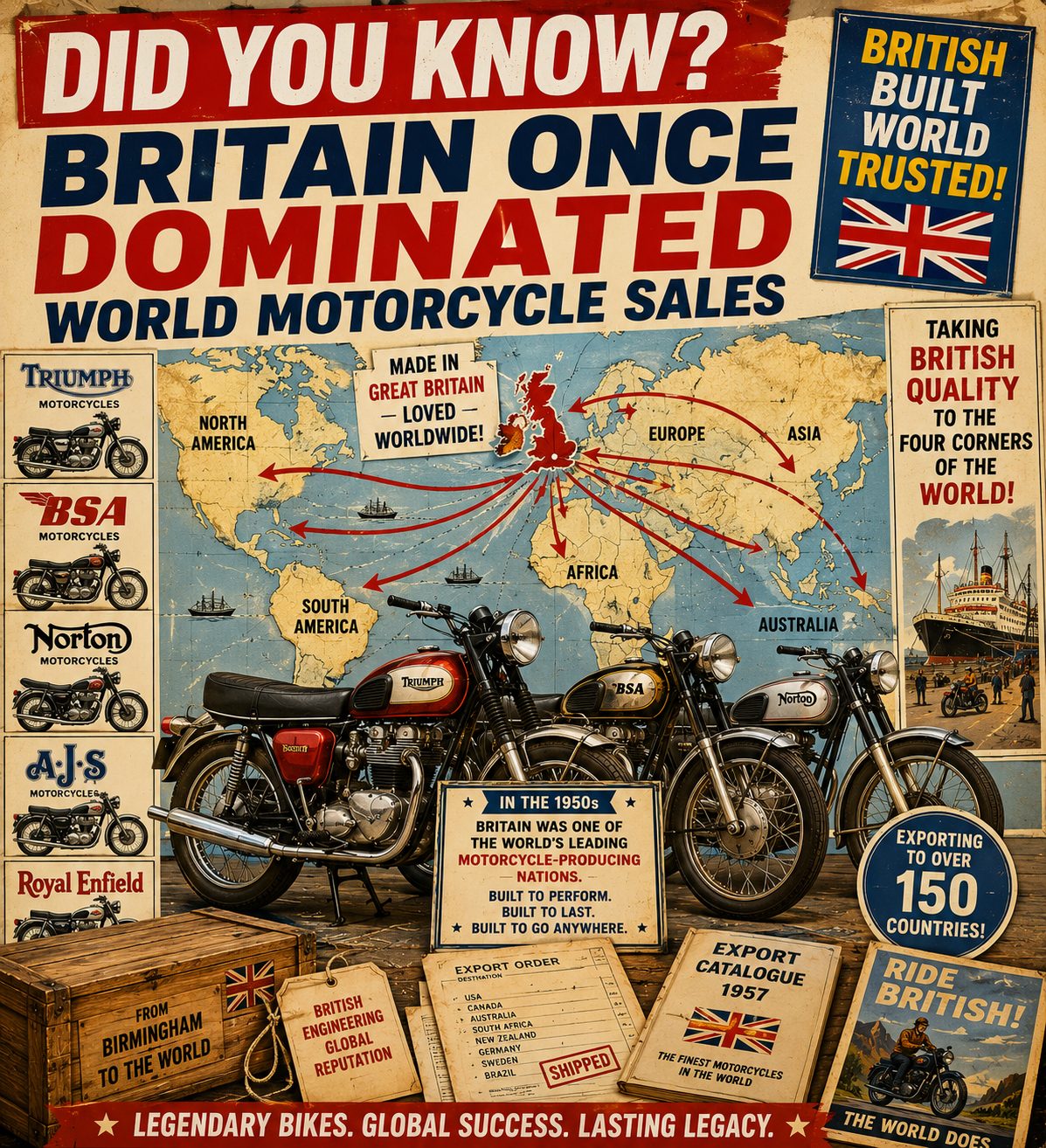 Did you know the British motorcycle industry once dominated world sales?