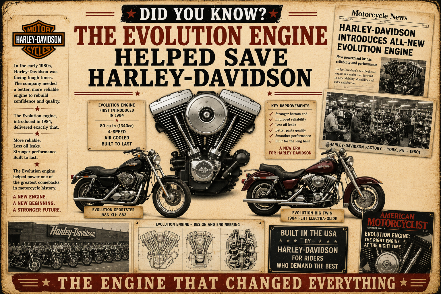 Did you know the Evolution engine helped save Harley-Davidson?