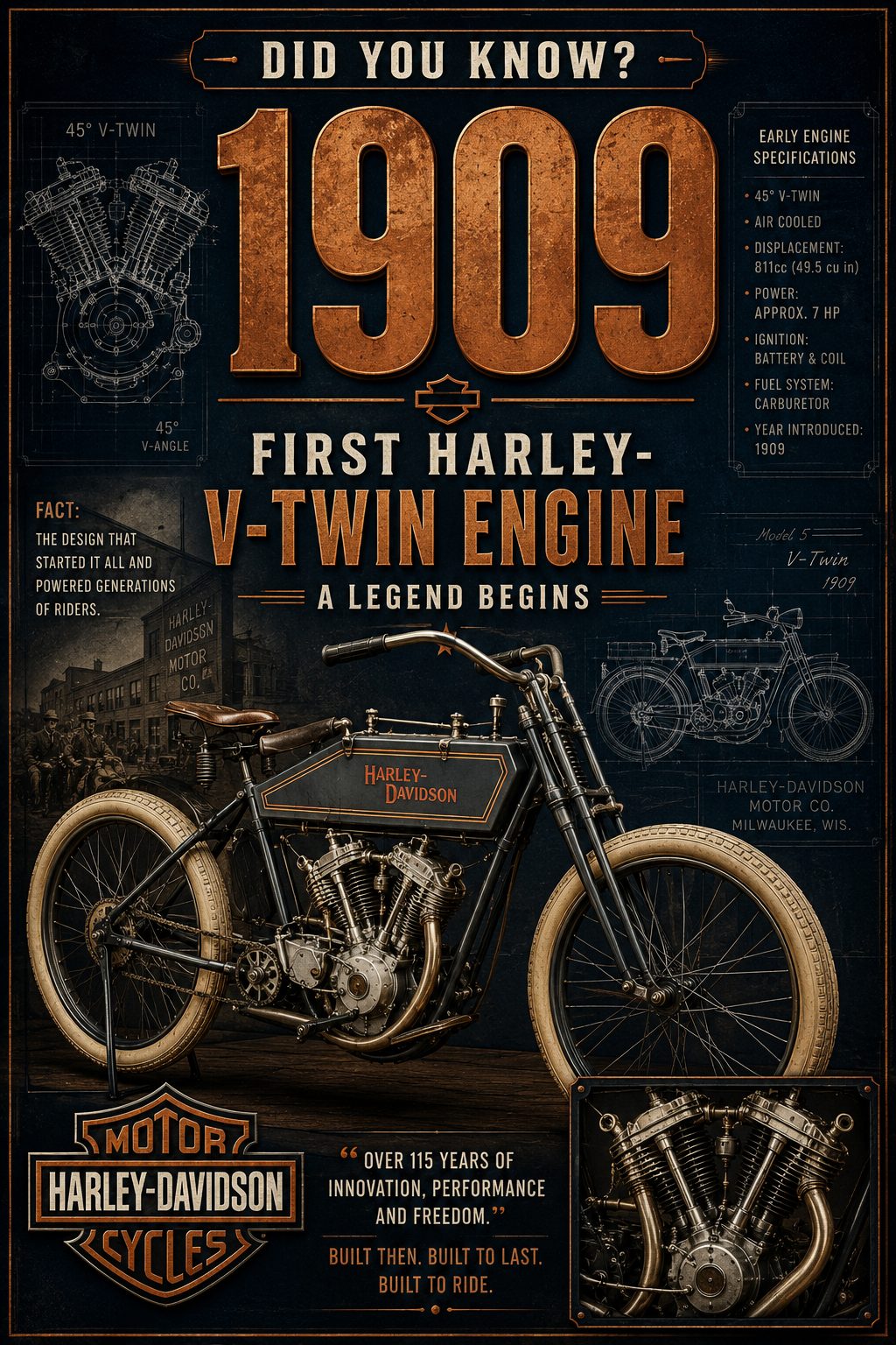 Did You Know The First Harley-Davidson V-Twin Appeared In 1909