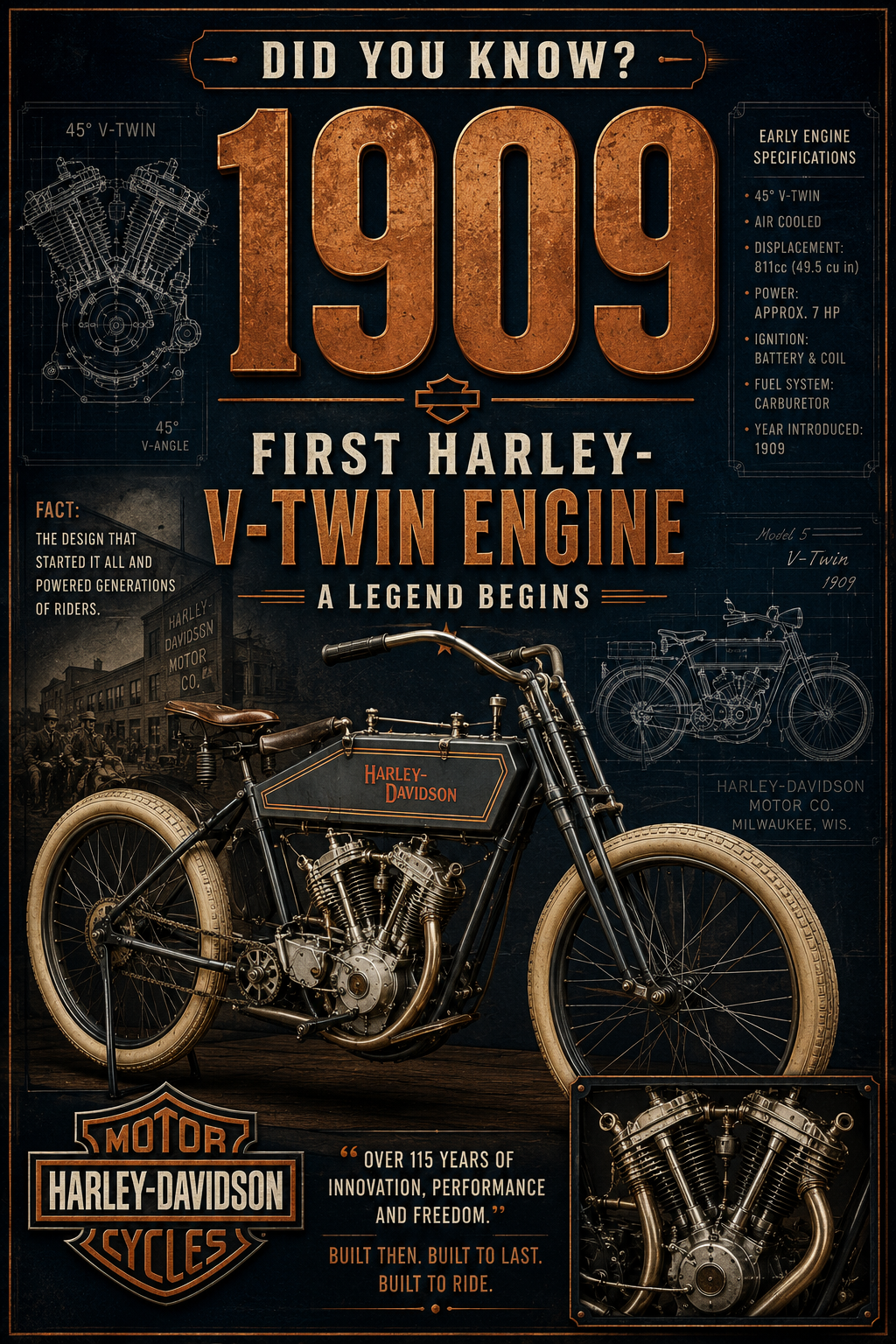 Did You Know The First Harley-Davidson V-Twin Appeared In 1909