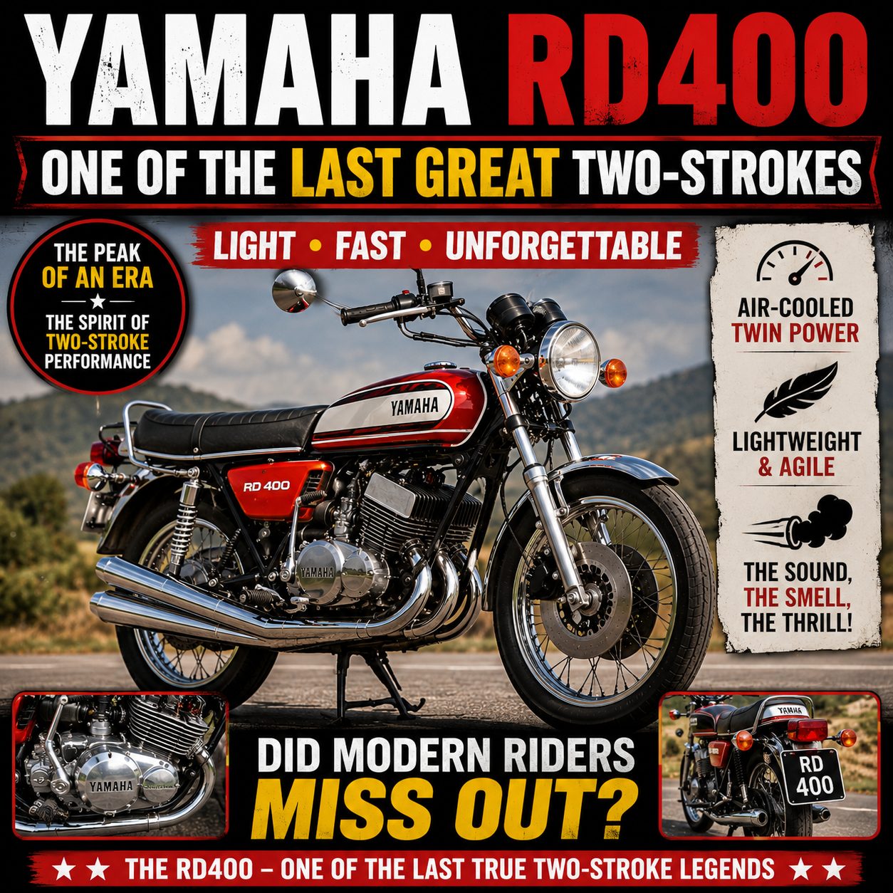 Did You Know The Yamaha RD400 Was One Of The Last Great Road-Going Two-Strokes