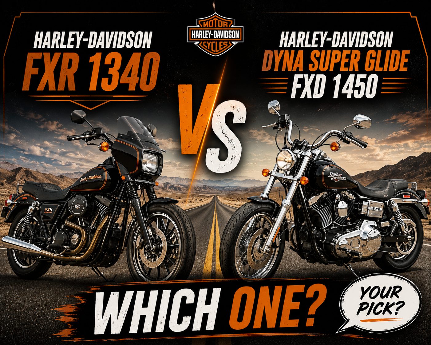 Harley-Davidson FXR 1340 vs Dyna Super Glide FXD 1450
