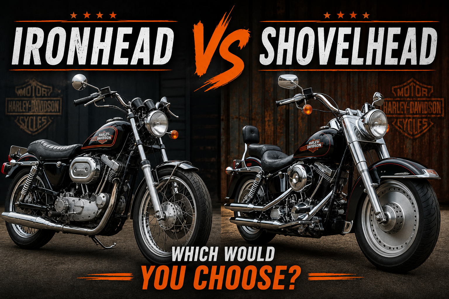 Harley-Davidson Ironhead vs Shovelhead – Which V-Twin Wins Your Vote?