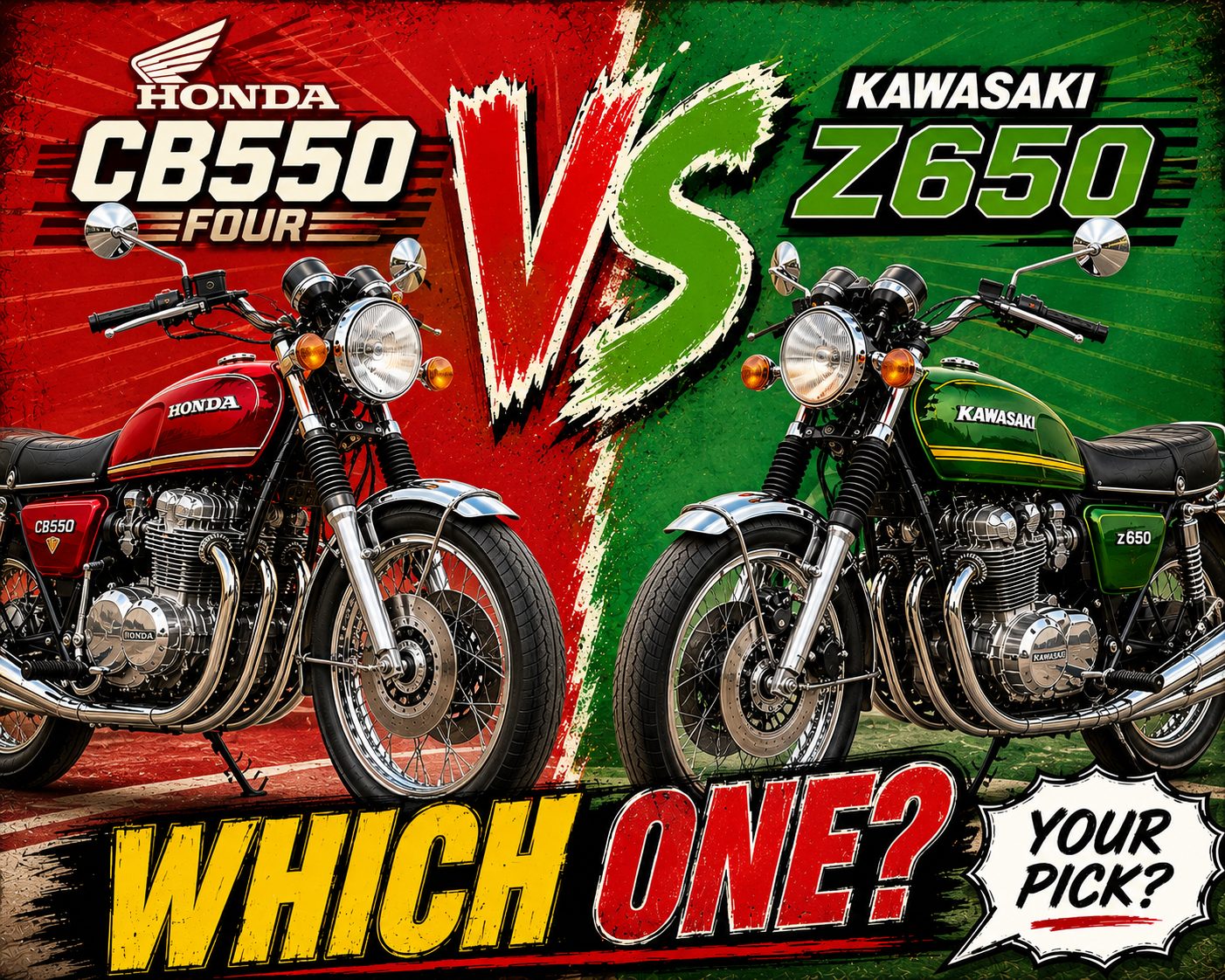 Honda CB550 Four vs Kawasaki Z650