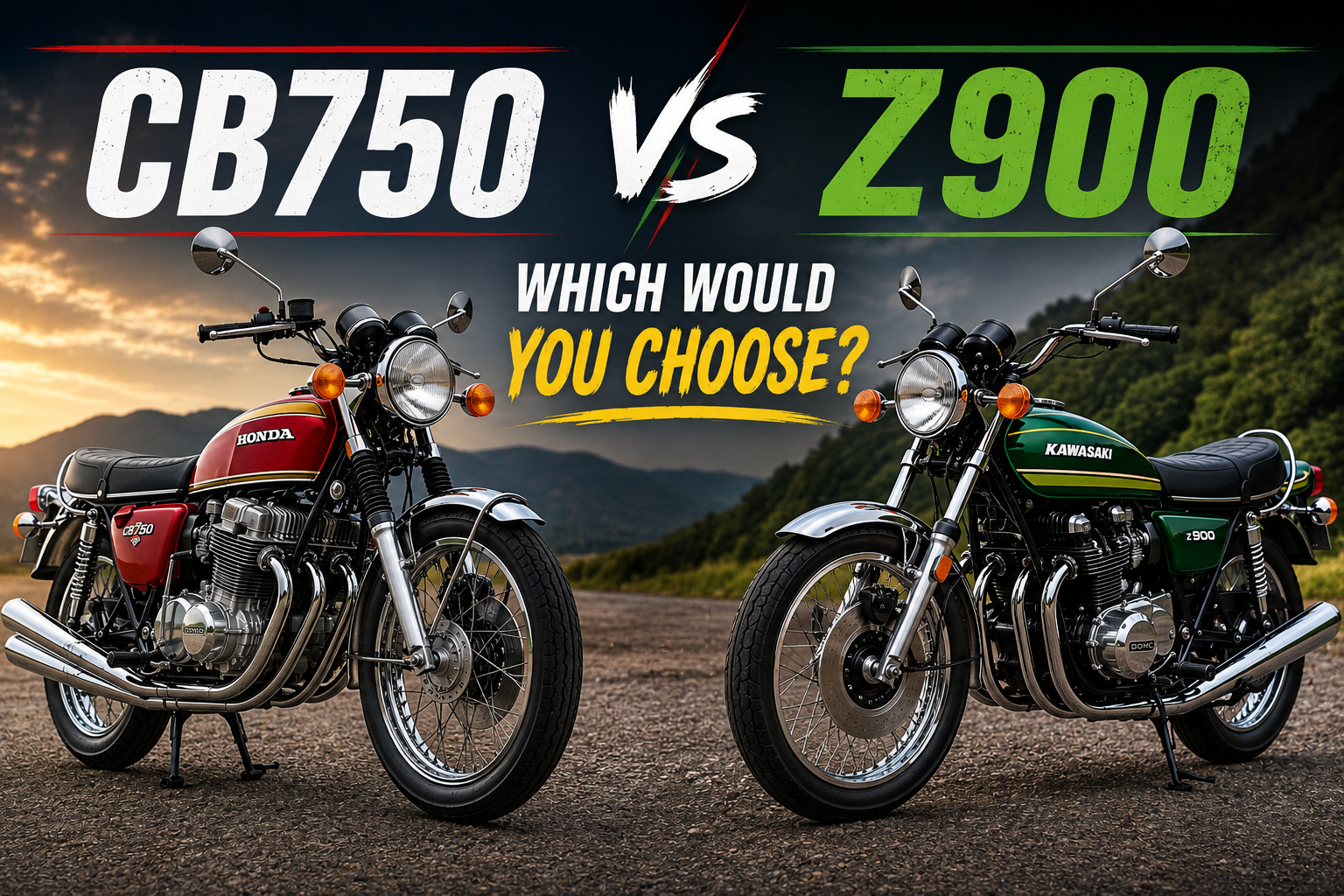 Honda CB750 vs Kawasaki Z900 – The Battle That Defined an Era