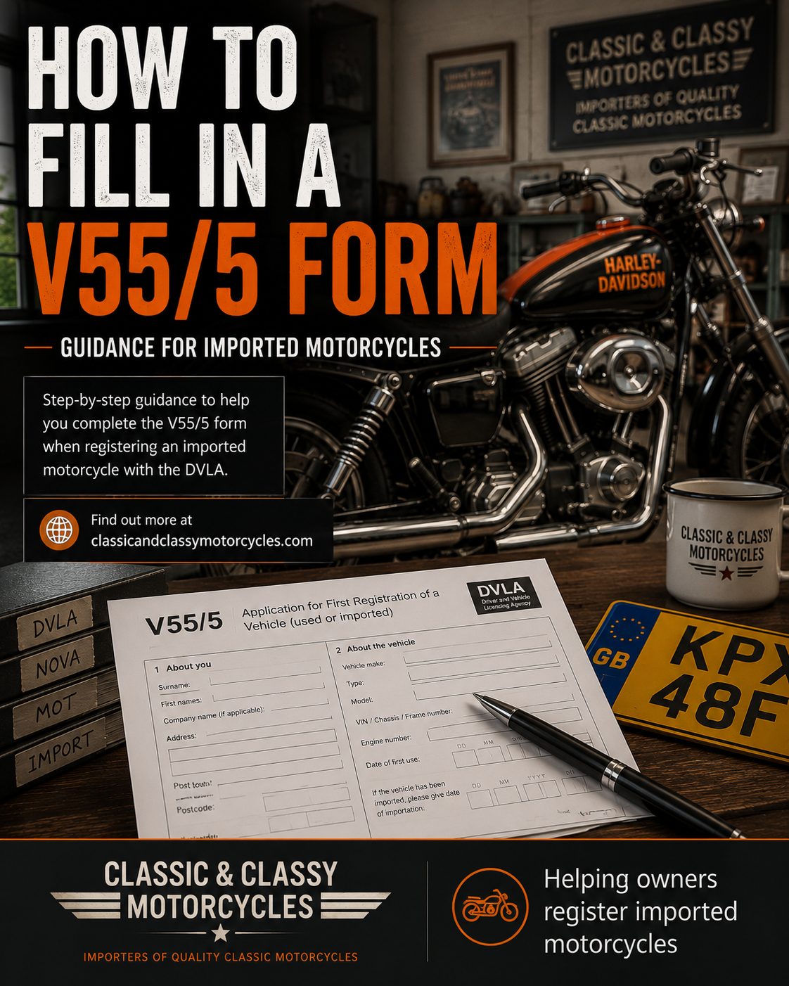 How do you fill in a V55/5 form