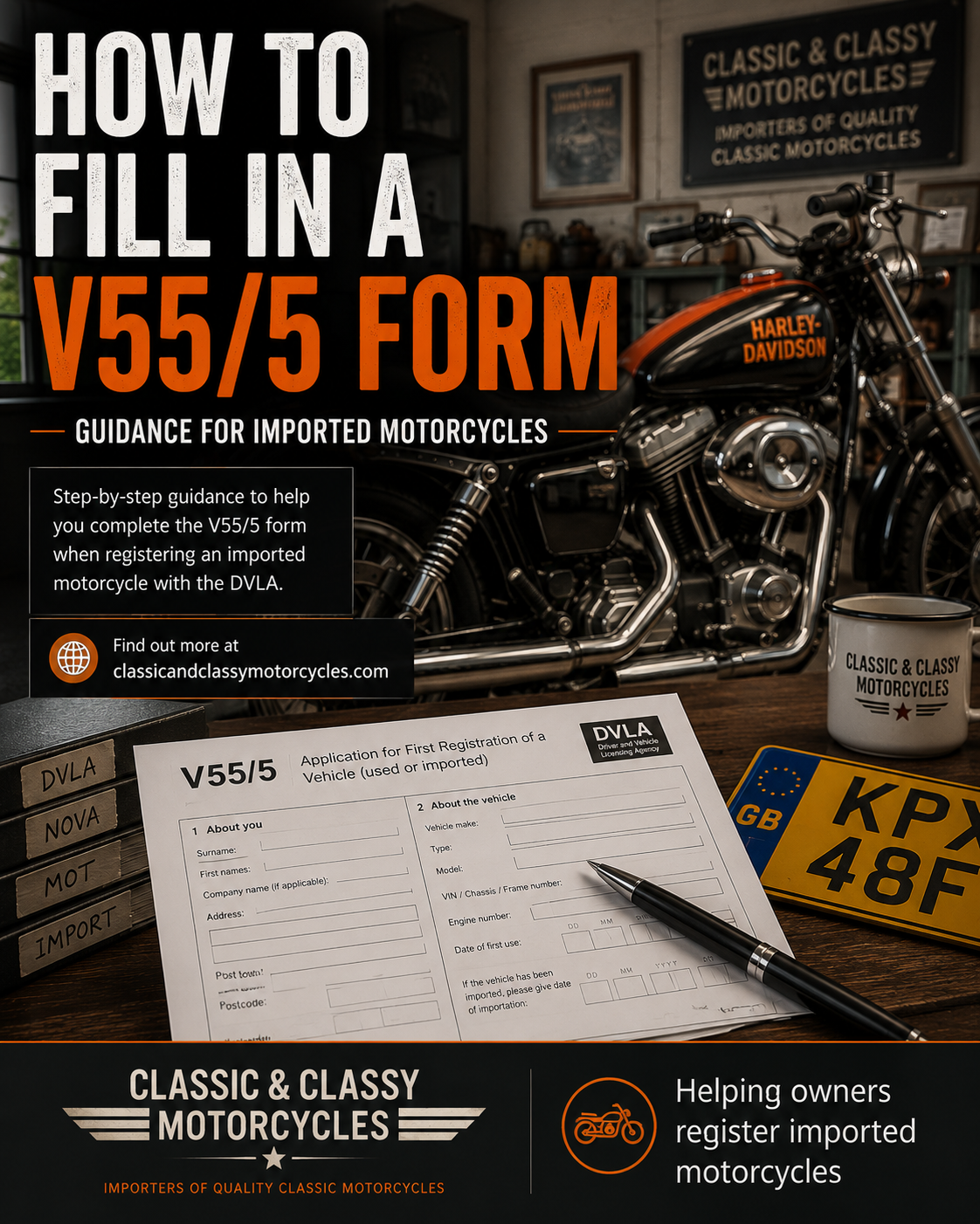 How do you fill in a V55/5 form