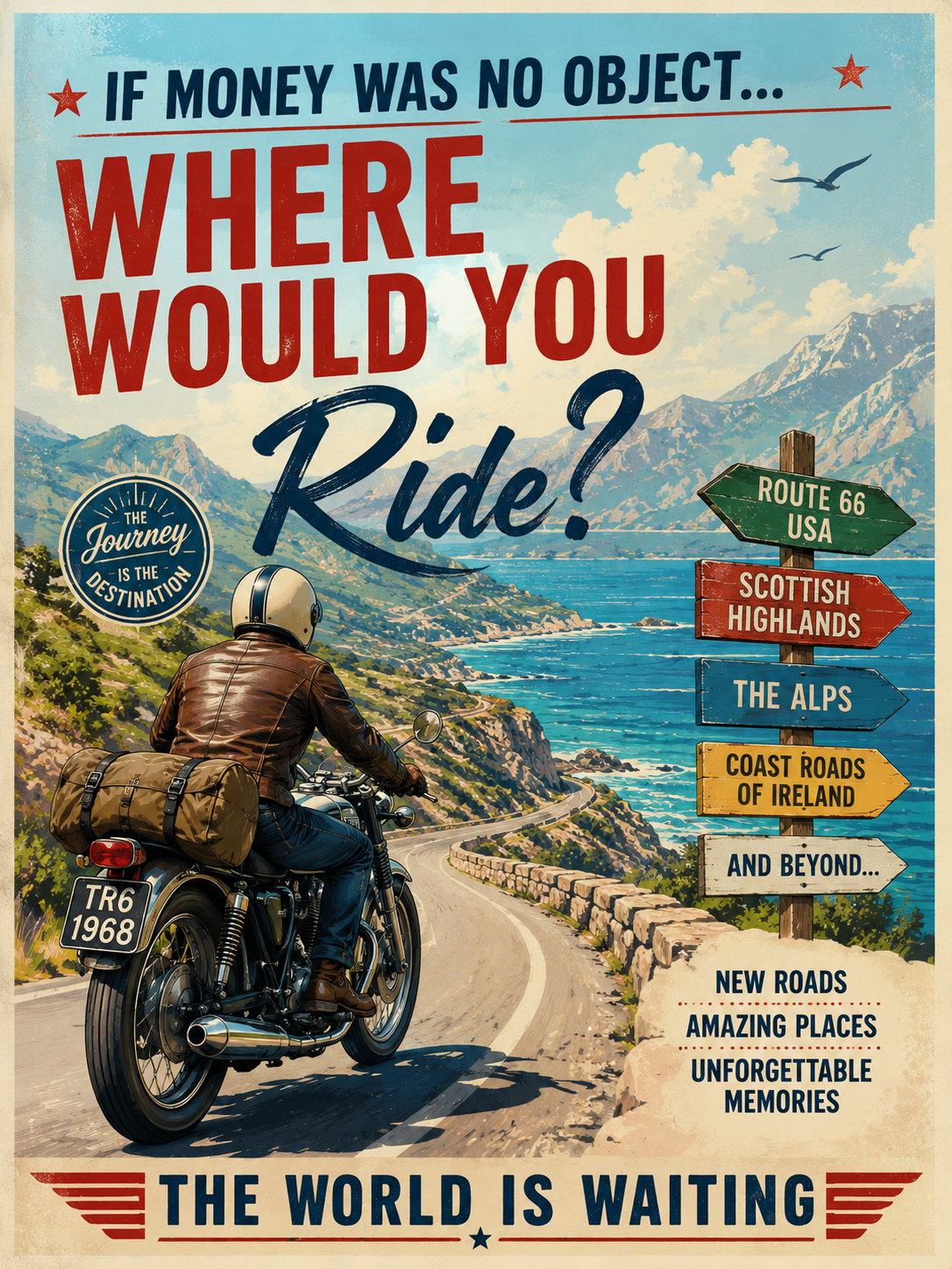 If money was no object, where would you ride?