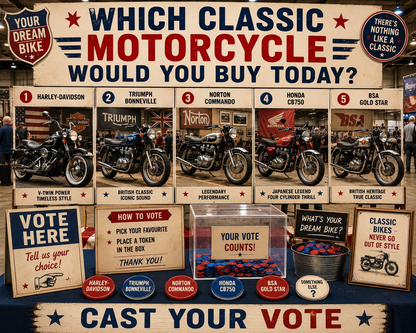 Imagine you've got room in the garage for just one more motorcycle.