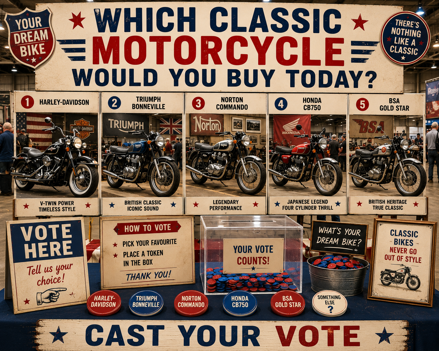 Imagine you've got room in the garage for just one more motorcycle.