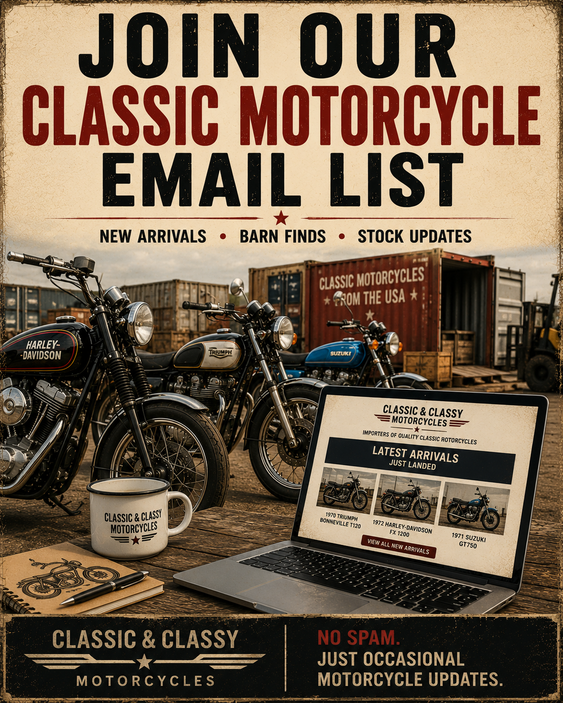 Join Our Classic Motorcycle Email List