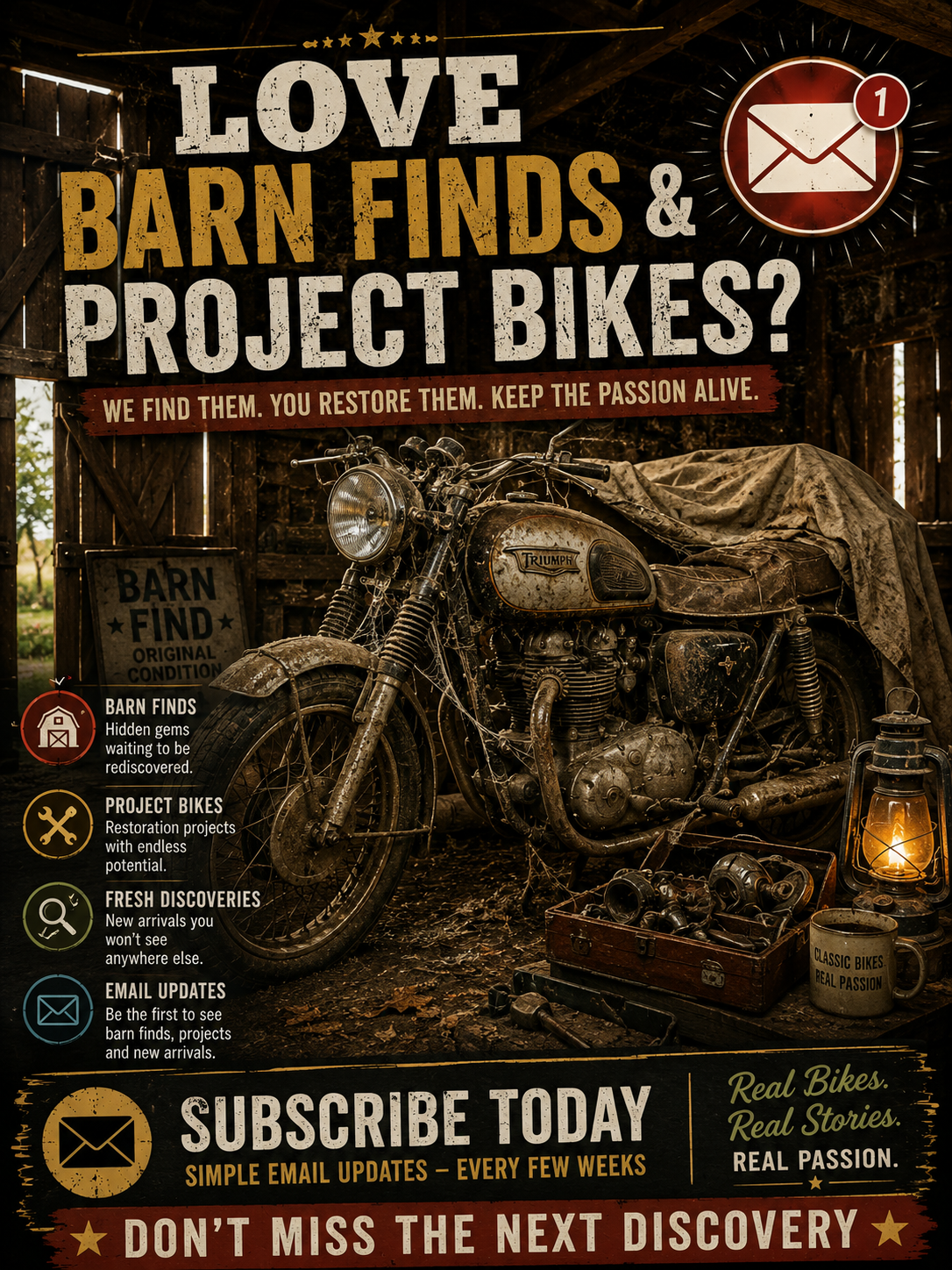 Love barn finds and project motorcycles