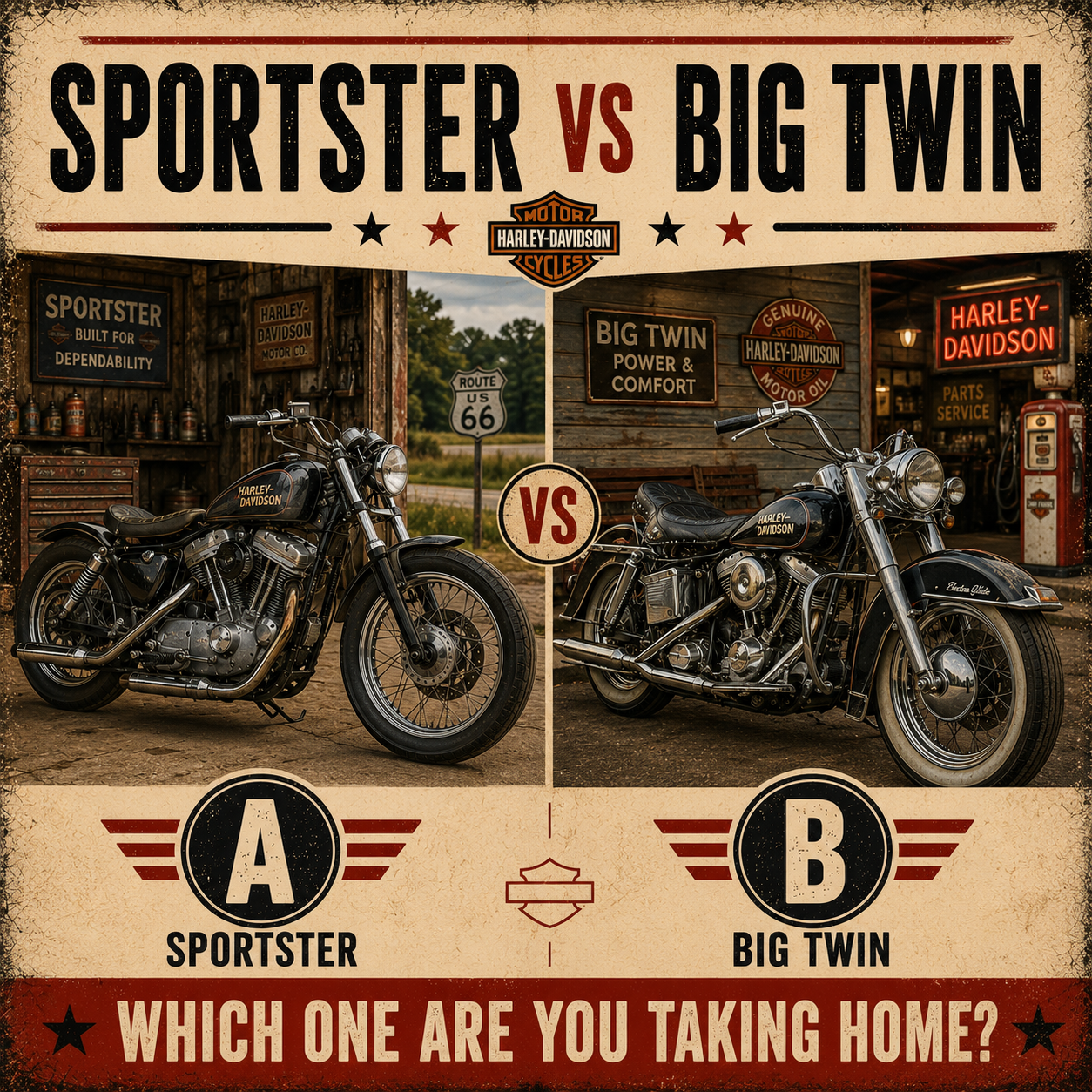 Sportster vs Big Twin