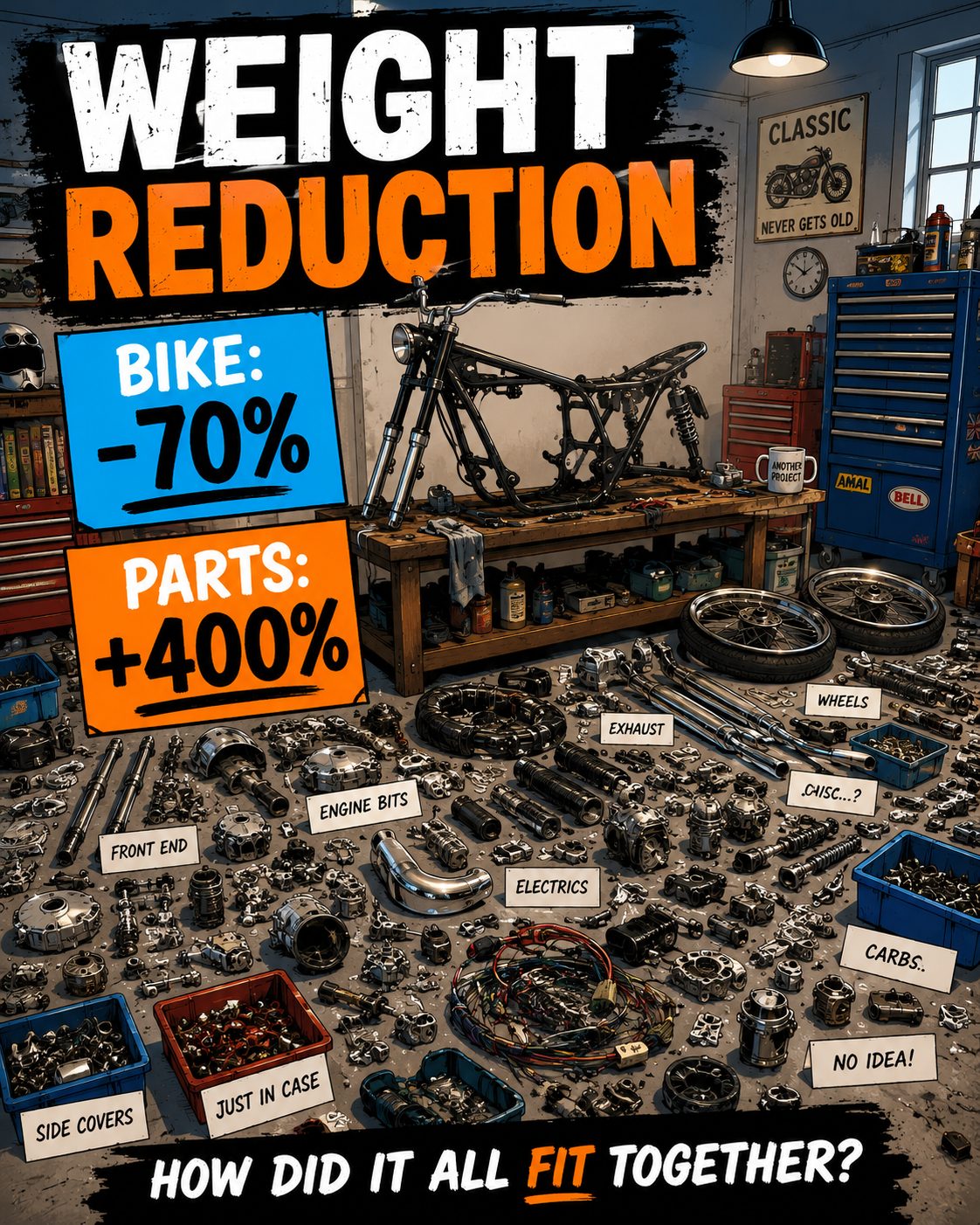 The Classic Motorcycle Weight Reduction Programme