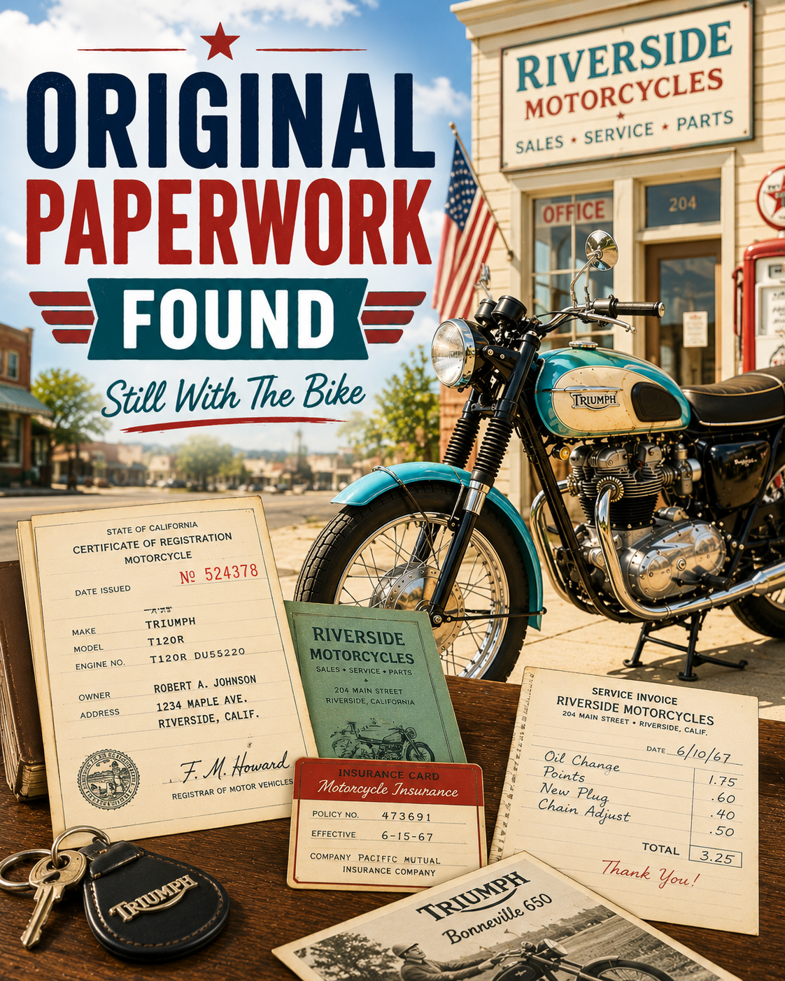 The Motorcycle That Came With An Old Registration Receipt