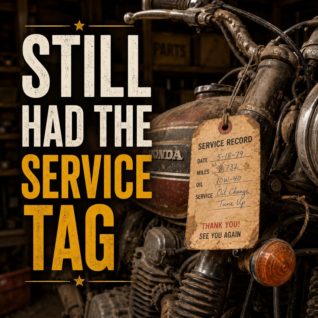 The Motorcycle That Still Had A Service Tag