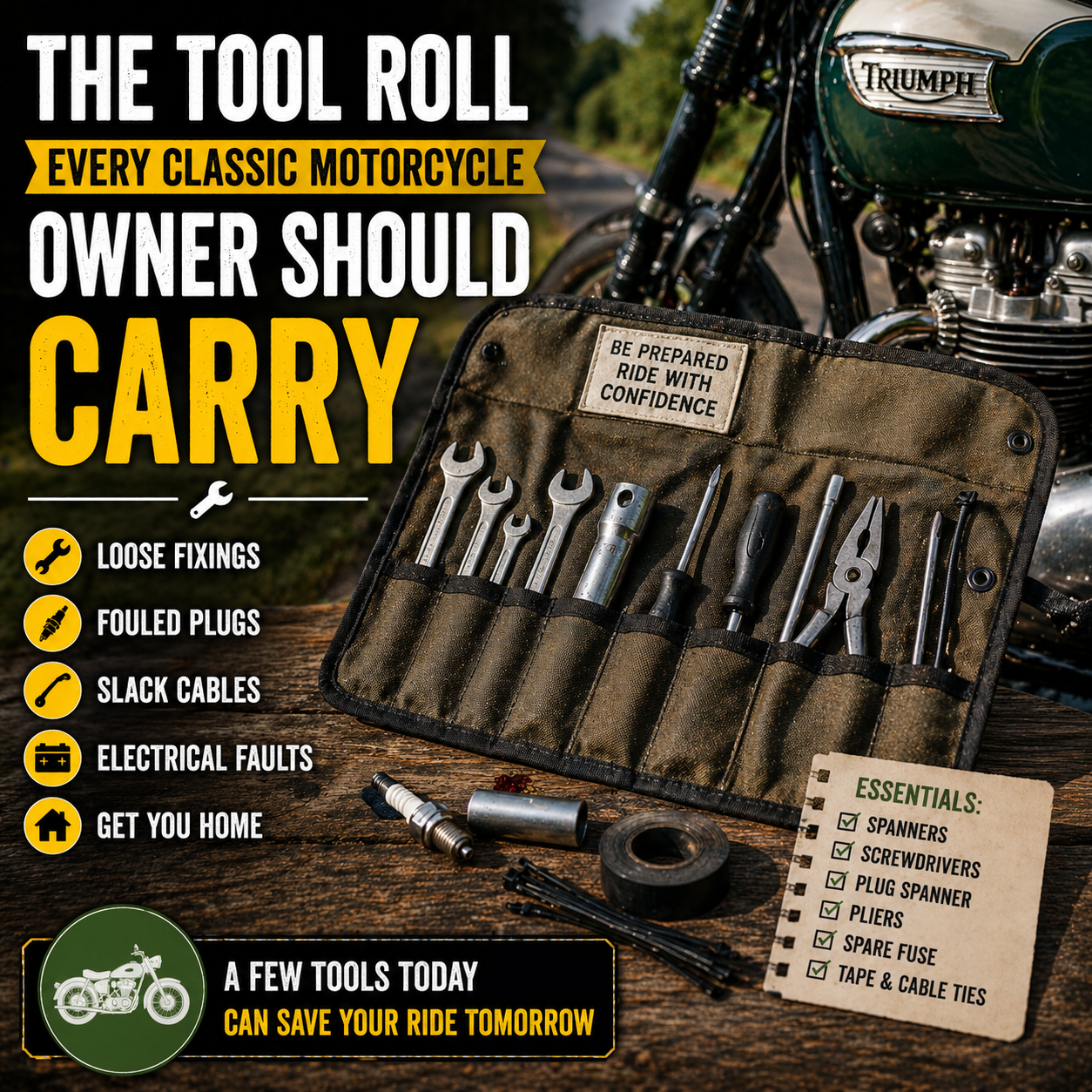 The Tool Roll Every Classic Motorcycle Owner Should Carry