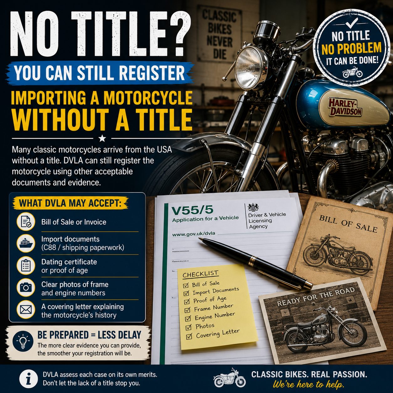 What If My Imported Motorcycle Has No Title?
