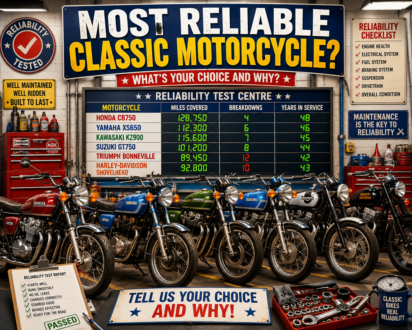 What is the most reliable classic motorcycle?