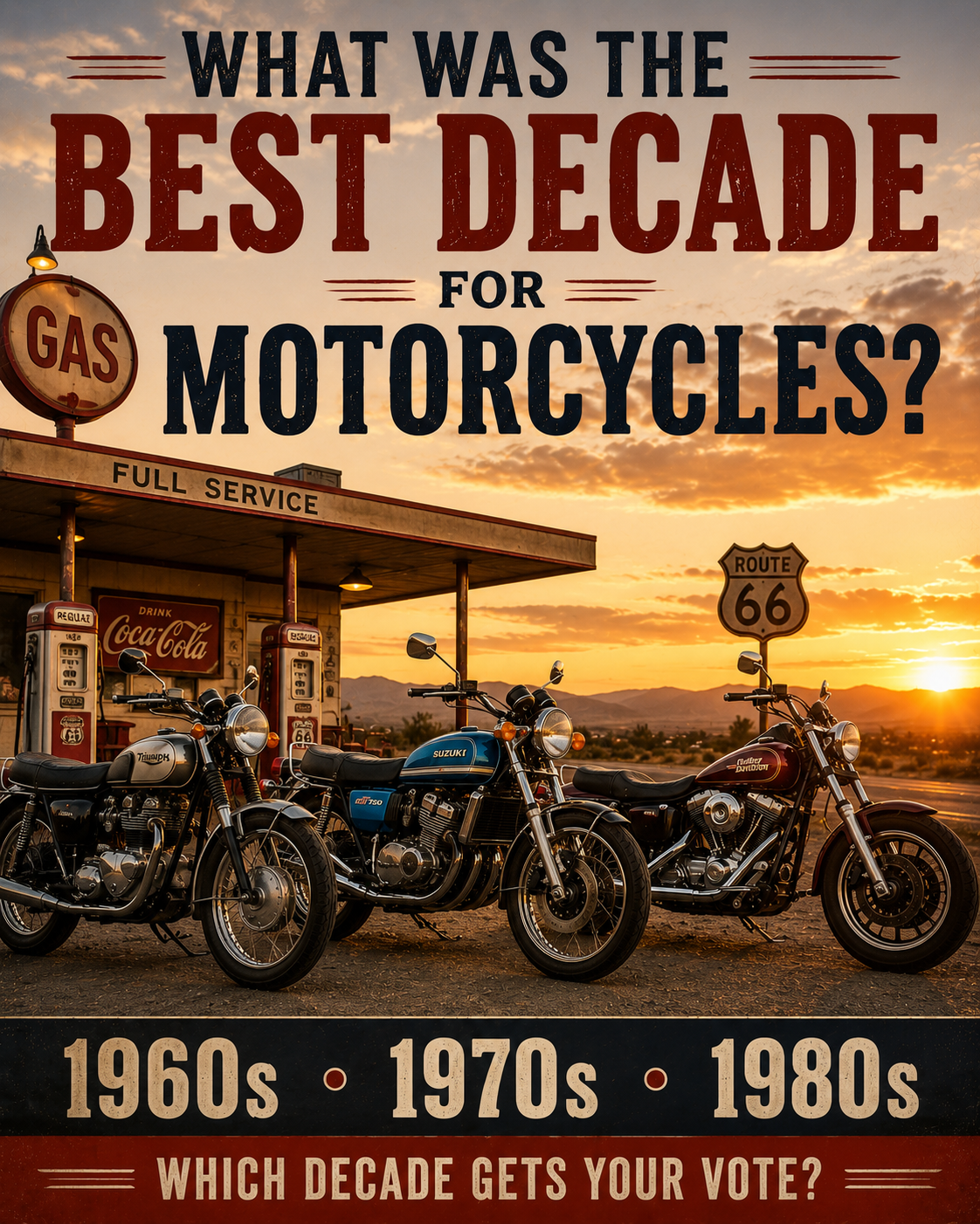 What was the best decade for motorcycles