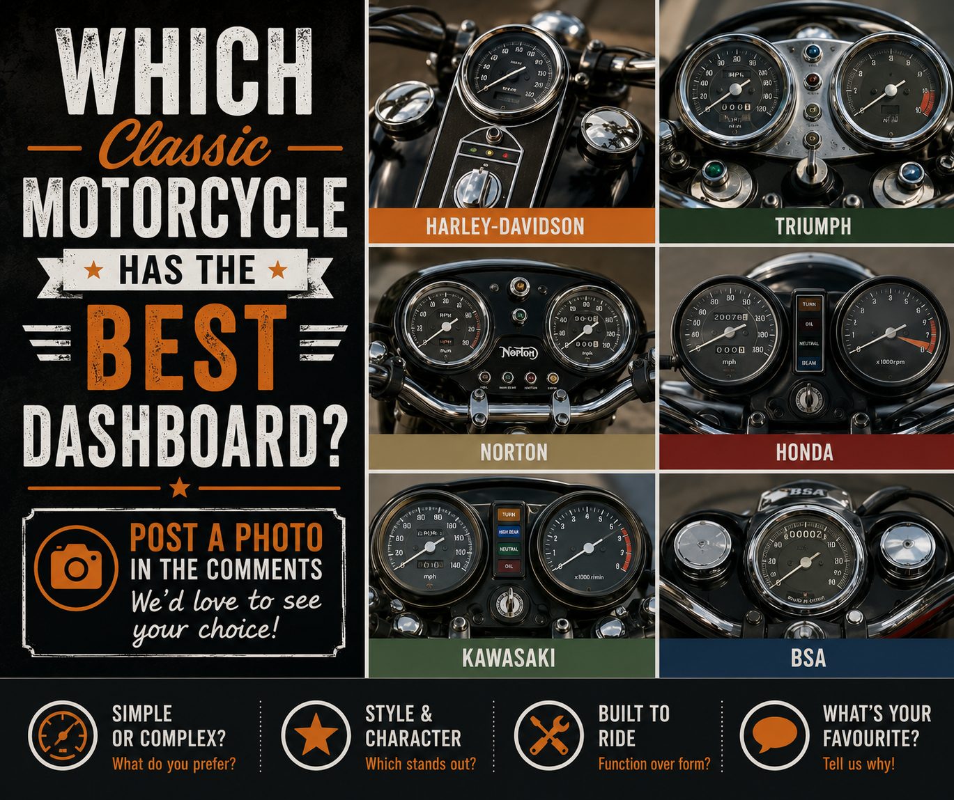 Which Classic Motorcycle Has the Best Dashboard?