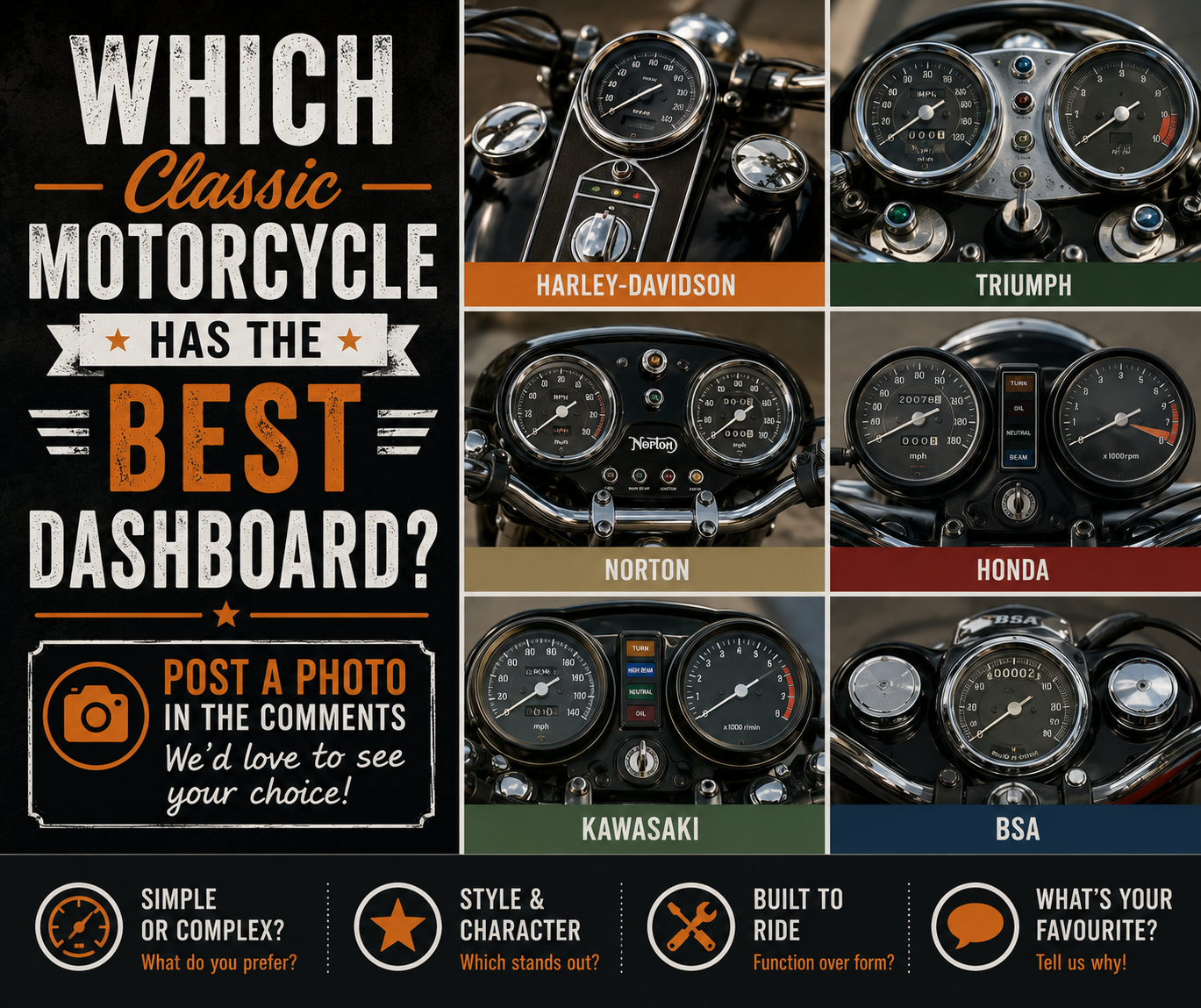 Which Classic Motorcycle Has the Best Dashboard?