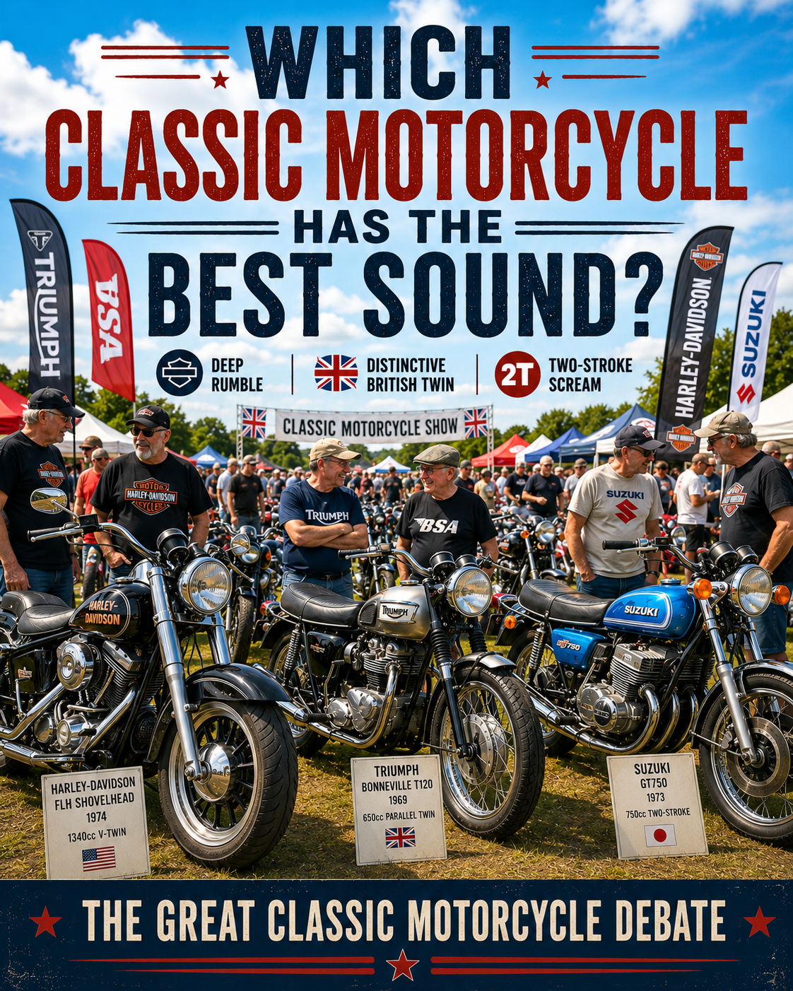 Which classic motorcycle has the best sound