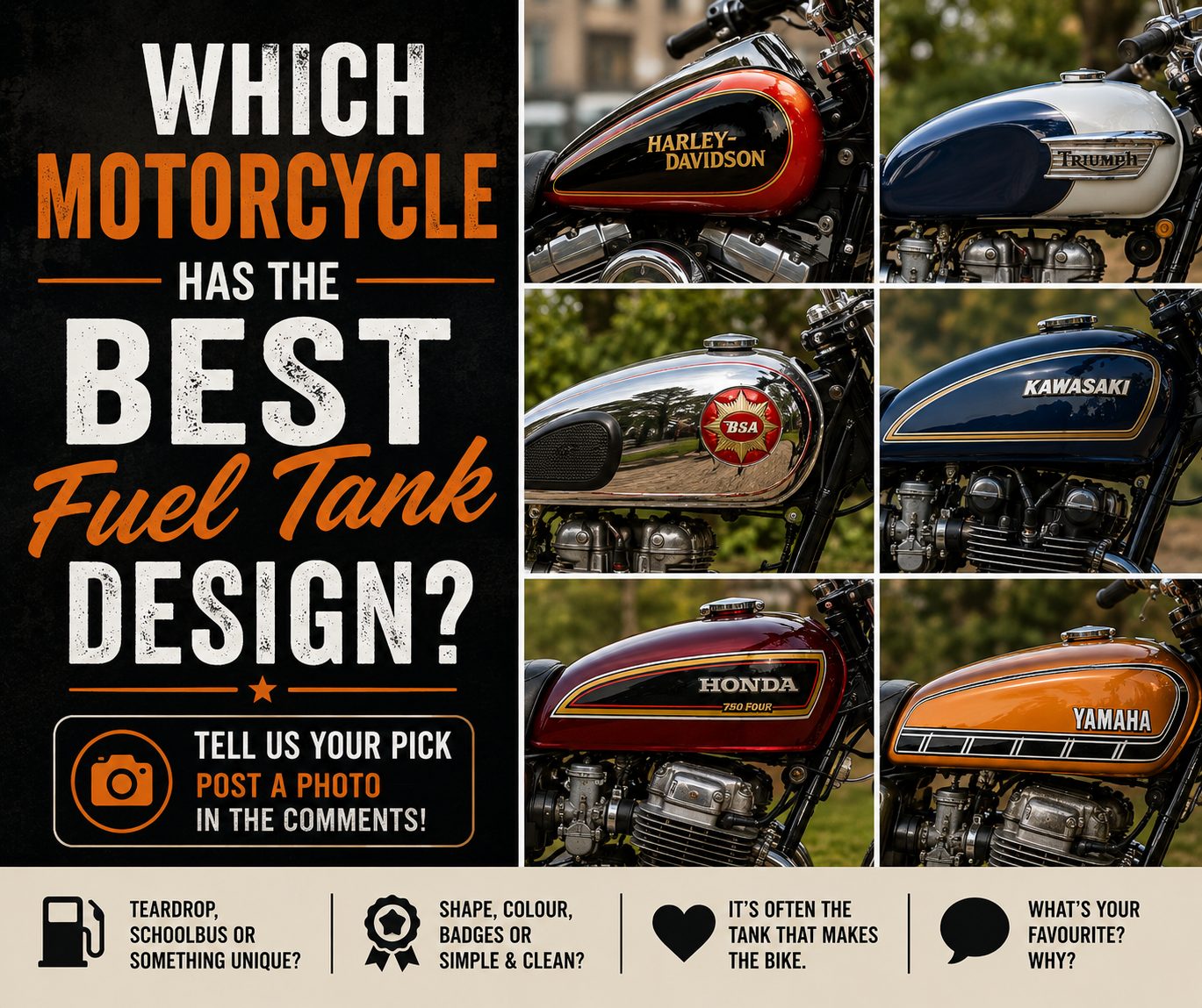 Which Motorcycle Has the Best Fuel Tank Design?