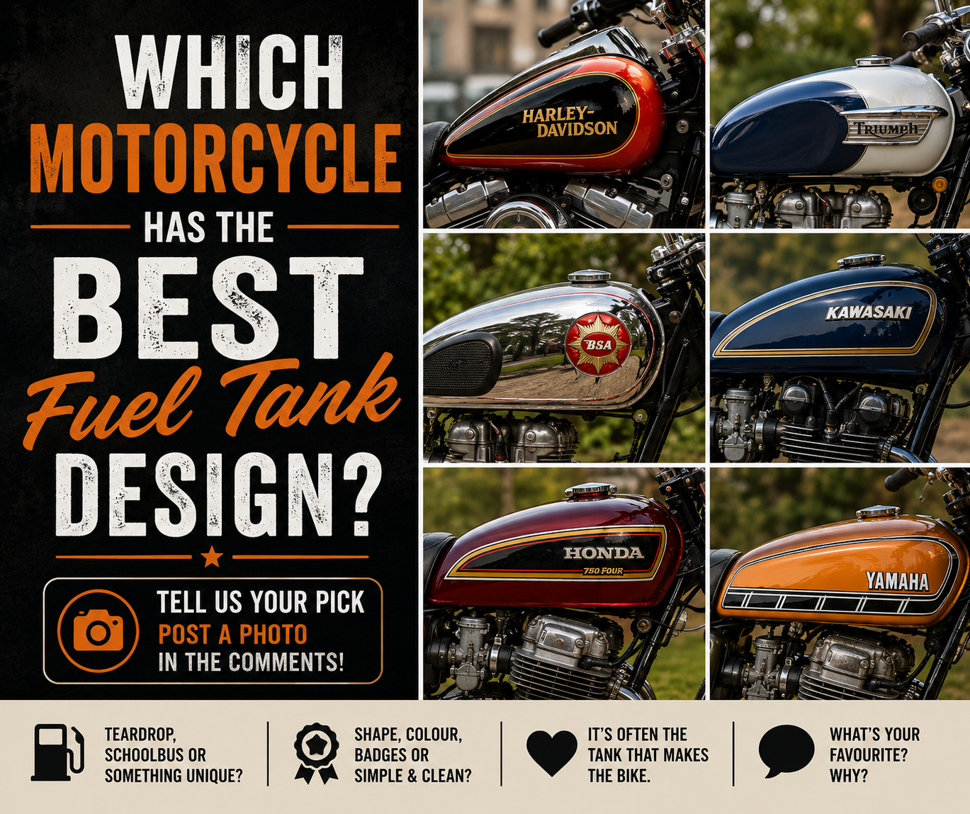 Which Motorcycle Has the Best Fuel Tank Design?