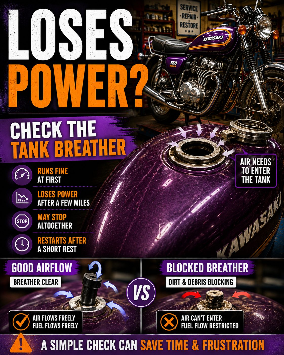 Why A Blocked Tank Breather Can Make A Motorcycle Stop Running