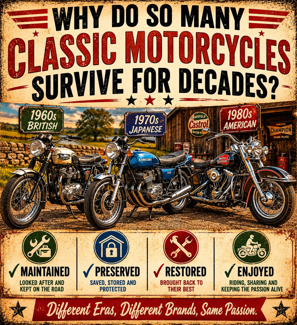 Why do so many classic motorcycles survive for decades