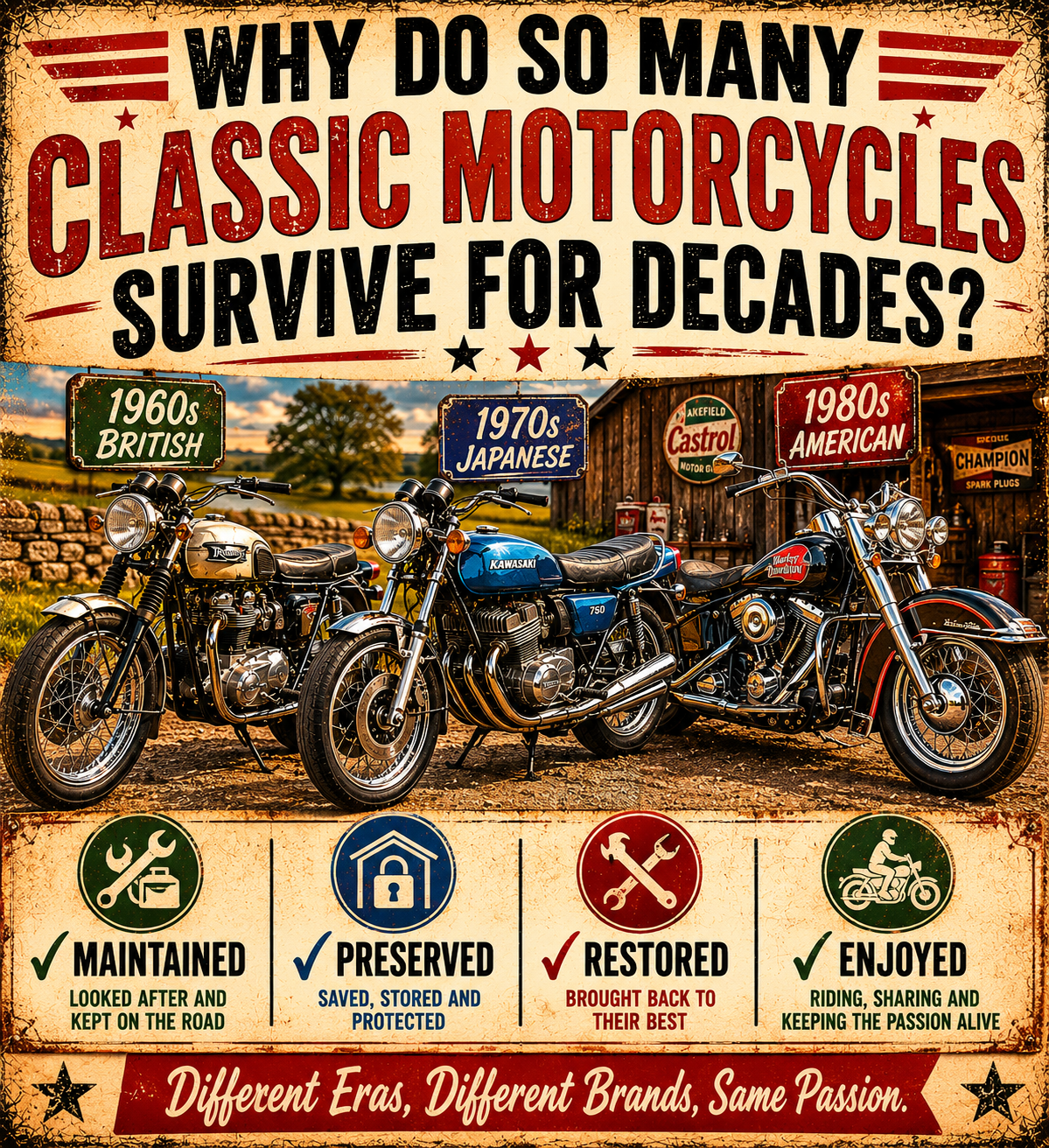 Why do so many classic motorcycles survive for decades