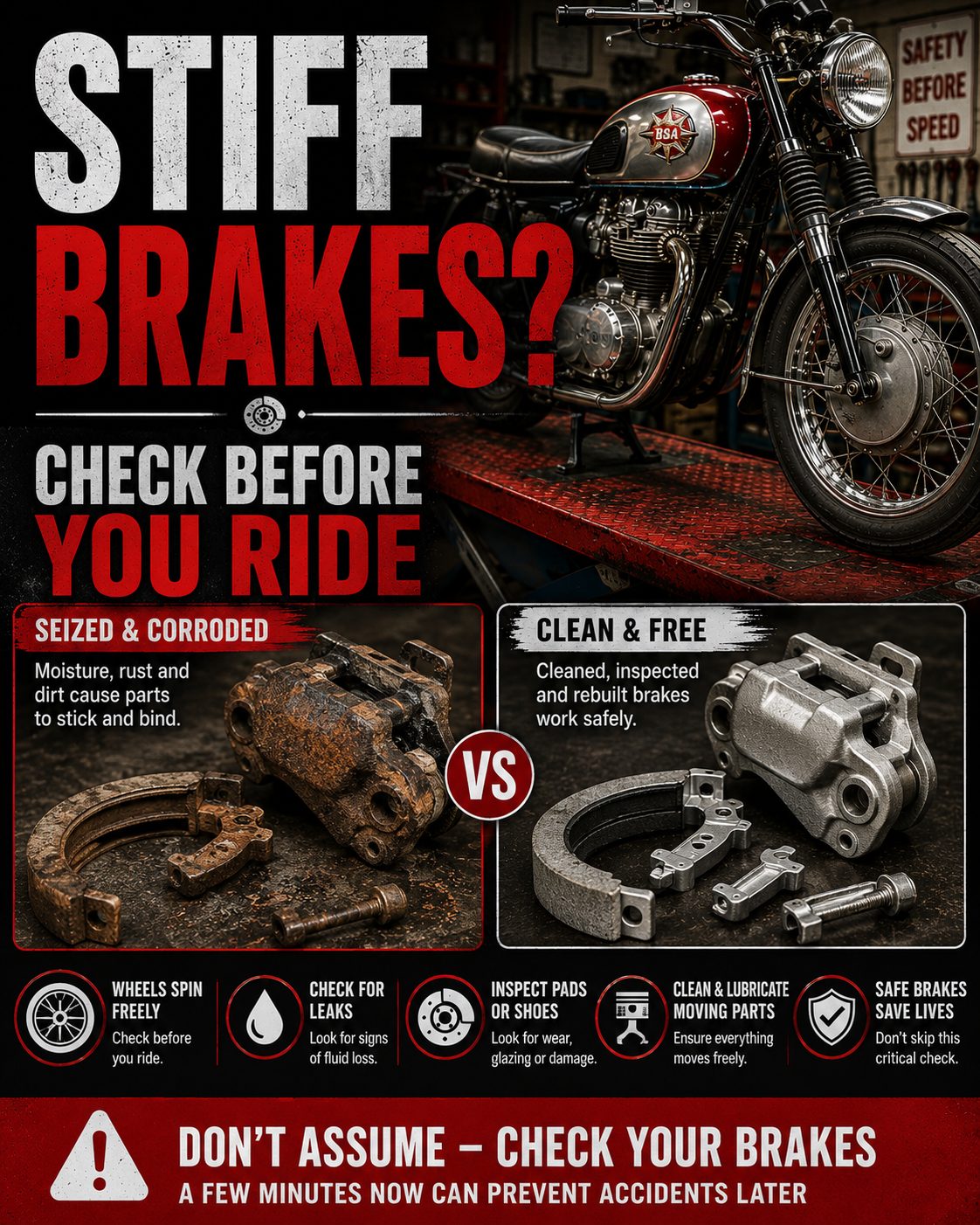 Why Sticking Brakes Are Common On Long-Stored Motorcycles