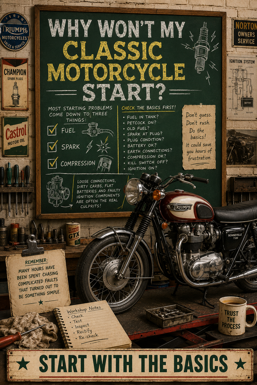 Why won't my classic motorcycle start?