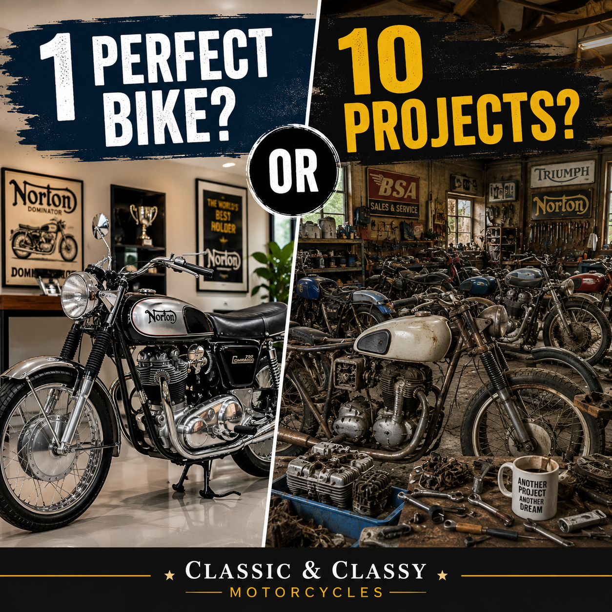 Would You Rather Have One Perfect Motorcycle Or Ten Projects?