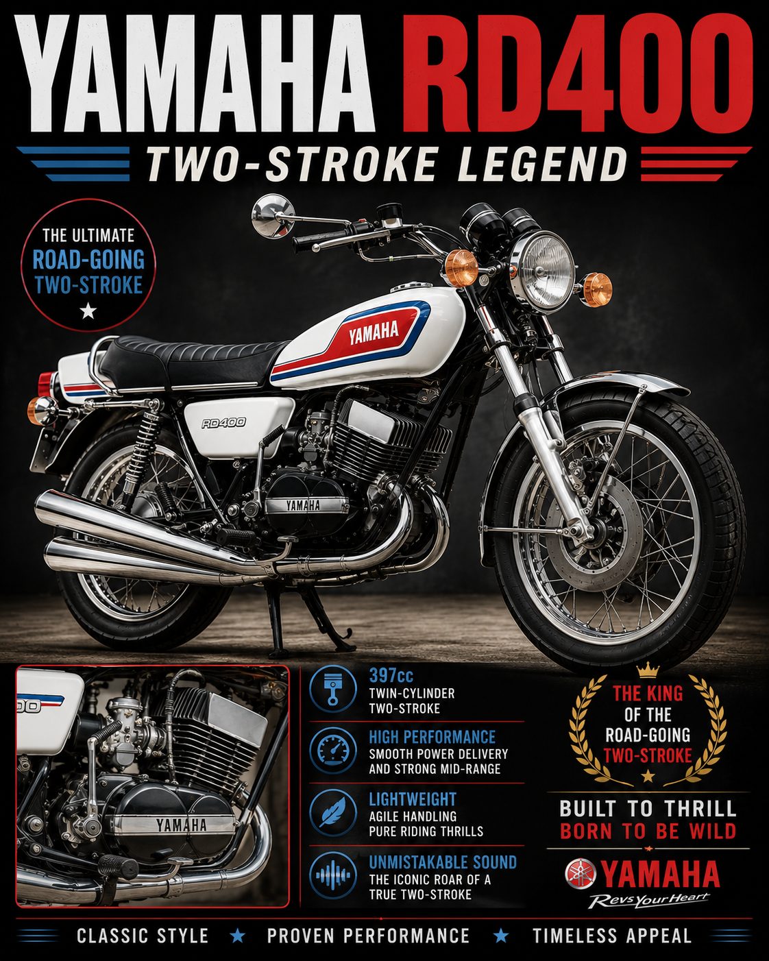 Yamaha RD400 – The King of the Road-Going Two-Strokes