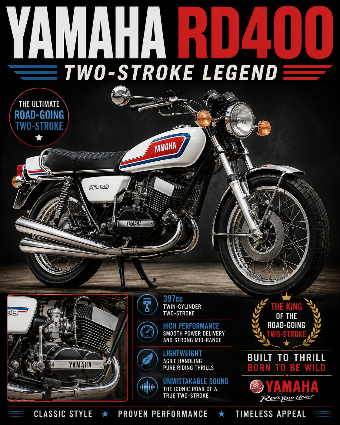 Yamaha RD400 – The King of the Road-Going Two-Strokes