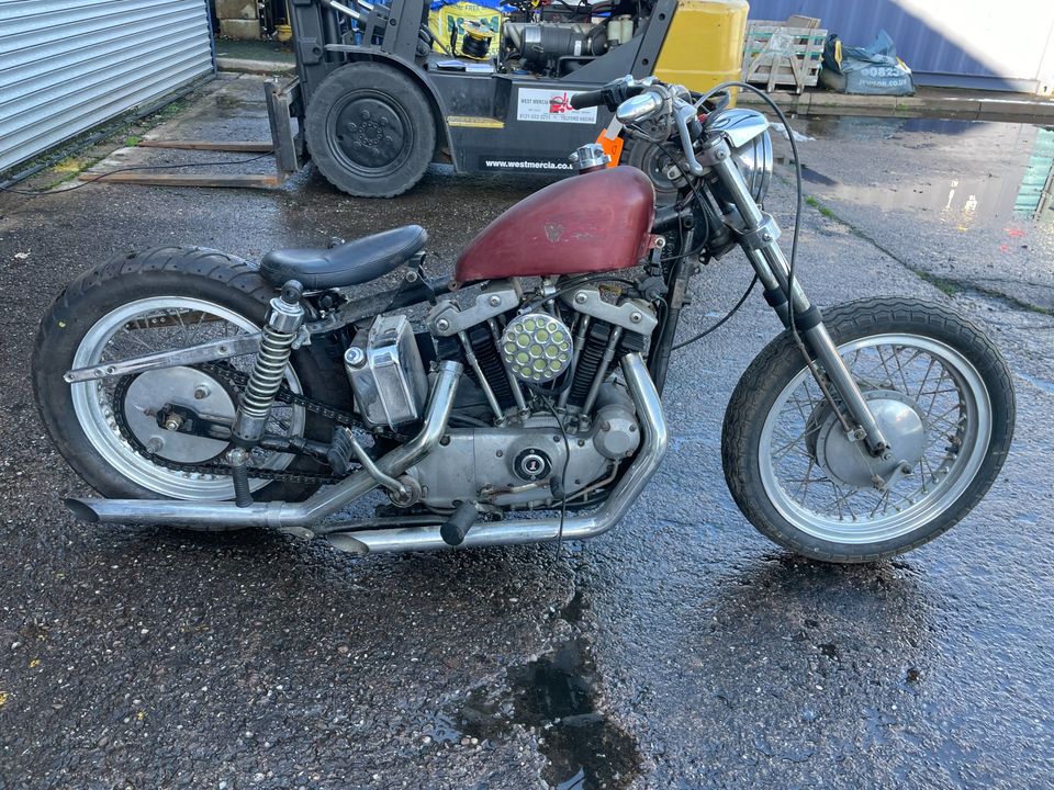 1972 Harley Davidson 1000cc Ironhead Sportster XLCH Kick Start Project Barn find