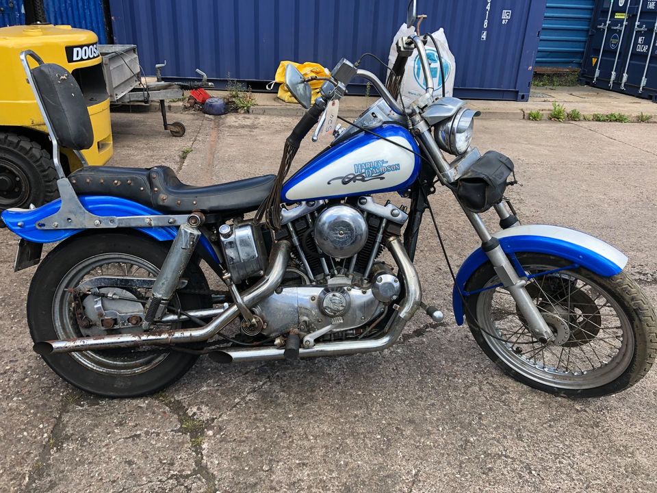 1975 Harley Davidson Ironhead Sportster XLH 1000cc Blue
