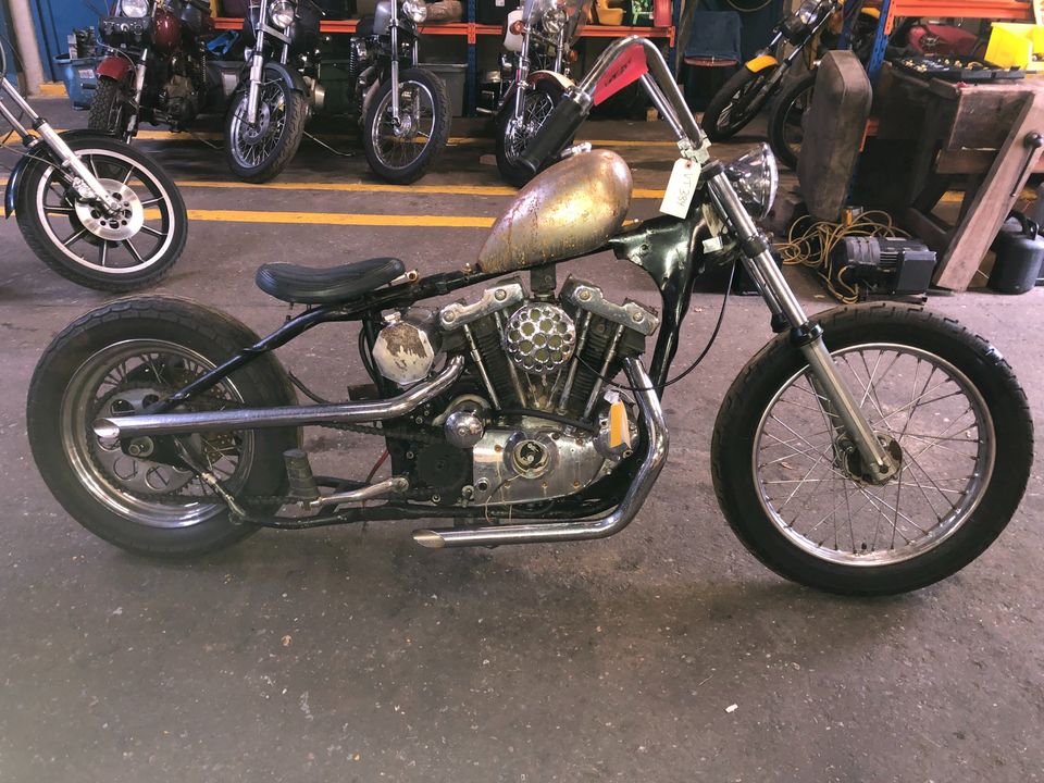 1979 Harley Davidson 1000cc XLS Ironhead Sportster HardTail Bobber Project