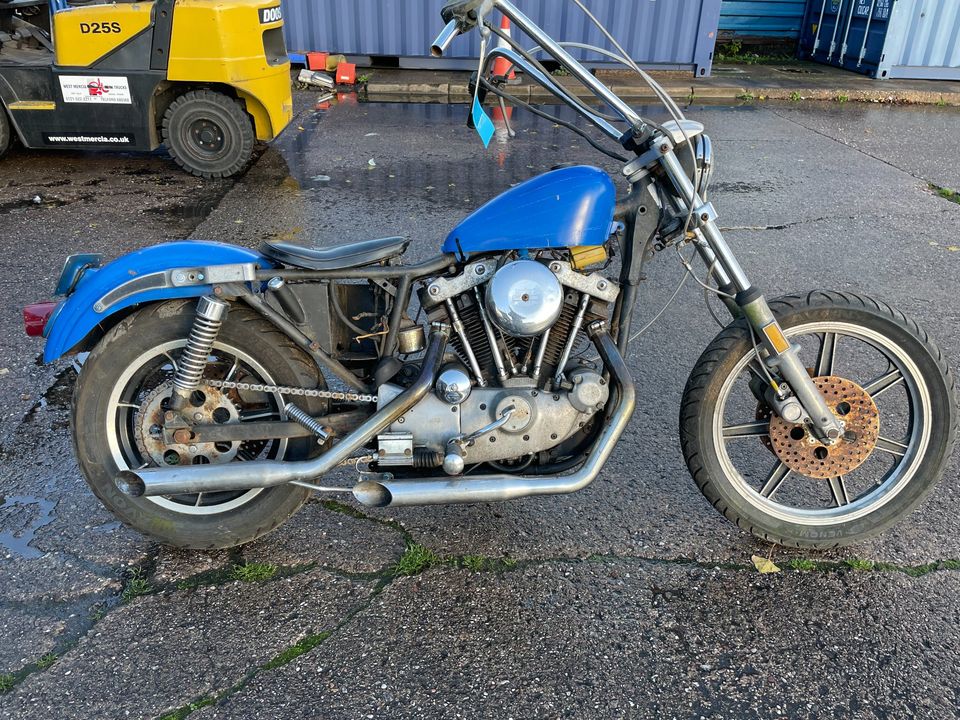 1980 Harley Davidson XL HLH 1000cc Ironhead Sportster Project