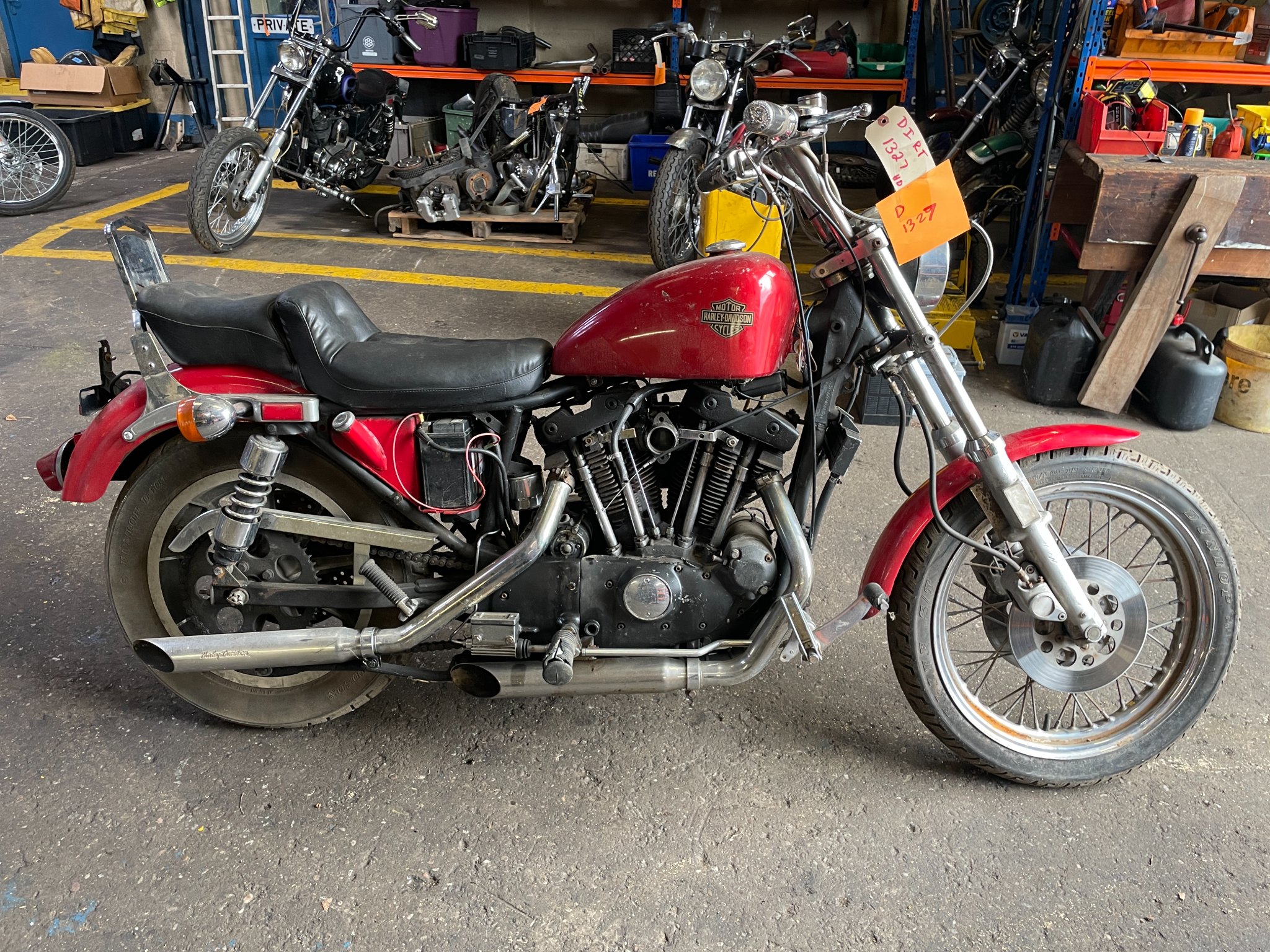 1981-Harley-Davidson-Ironhead-Sportster-XLH-1000cc-Project-Ref-D1327